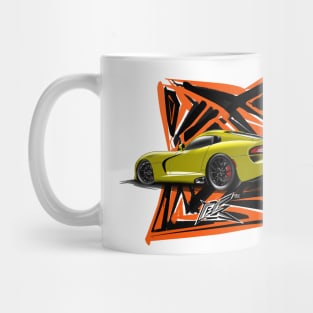 srt viper gts rear yellow Mug